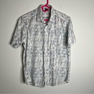 Aviator Mens Dress Shirt Button Down Size M /40 Short Sleeve